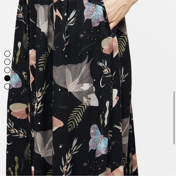 Disturbia Nightmoth Midi Shirt Dress Sz 12 - Picture 2 of 7